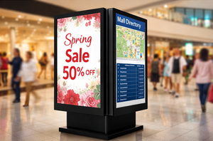 The Power of Double-Sided 4K Digital Kiosks in Lobbies, Malls, and Entrances